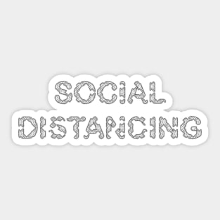 Social Distancing 12 Sticker